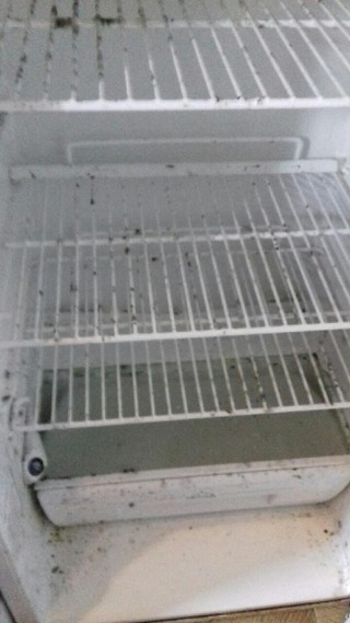 Avant : frigo d'un gîte